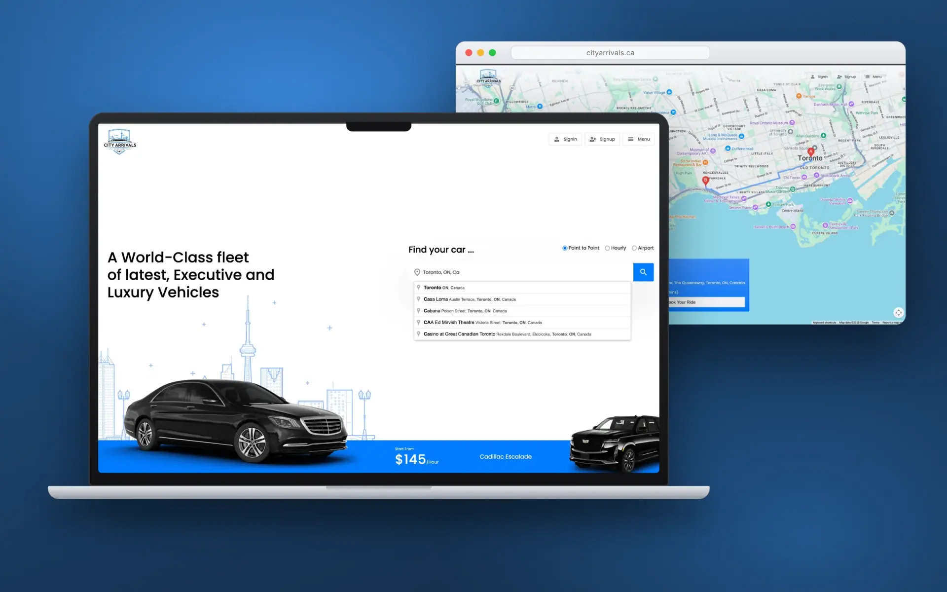 City Arrivals — Luxury Car Booking Platform