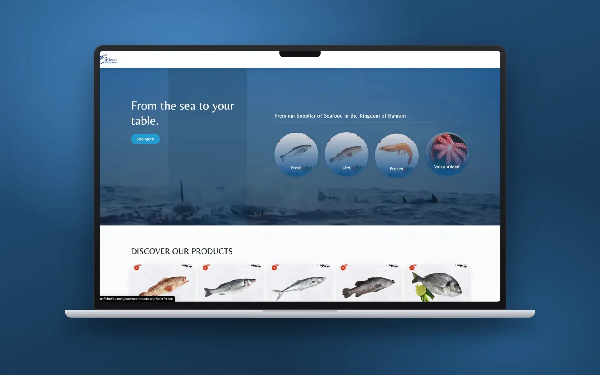 D’Ocean Fisheries — Seafood Supplier Website